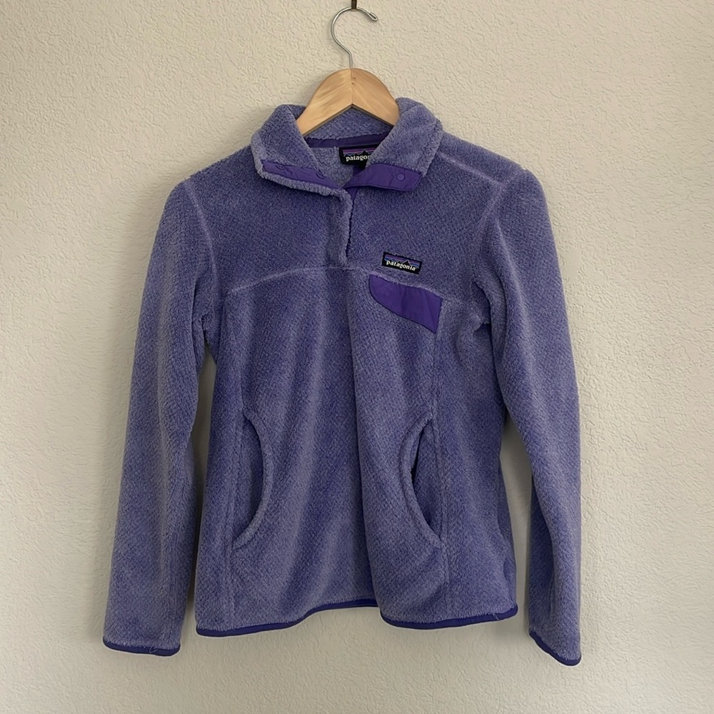 Purple Patagonia fleece pullover size XS